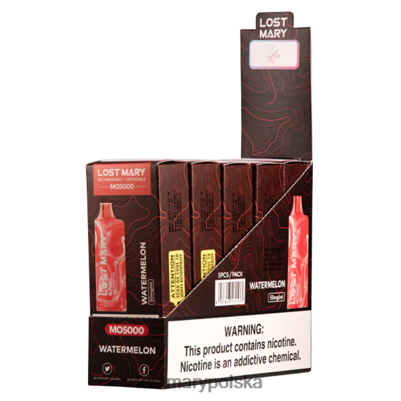 LOST MARY Vape Cena - straciłem Mary Mo5000 arbuz L4FV79