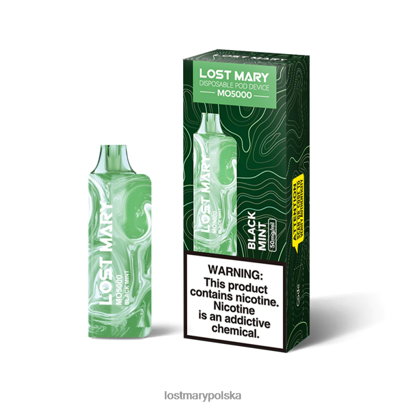 LOST MARY Vape Cena - straciłem Mary Mo5000 czarna mięta L4FV9
