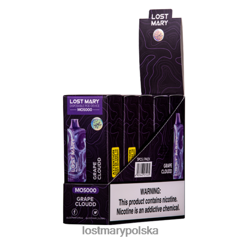 LOST MARY Vape Flavours - straciłem Mary Mo5000 chmura winogron L4FV82