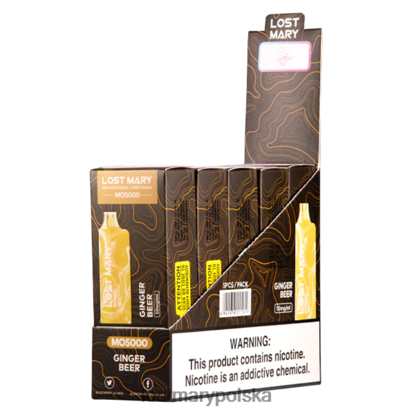LOST MARY Vape Flavours - straciłem Mary Mo5000 piwo imbirowe L4FV32