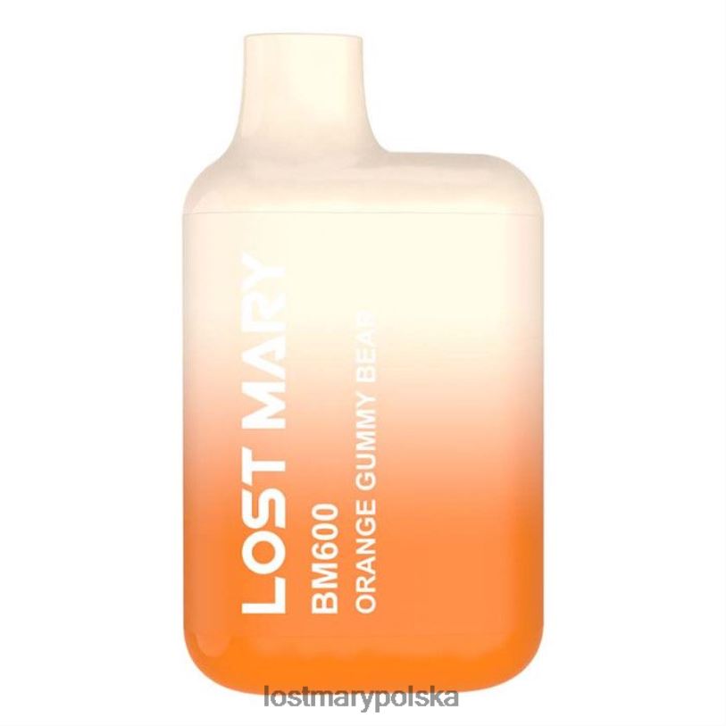 pomarańczowy żelkowy miś