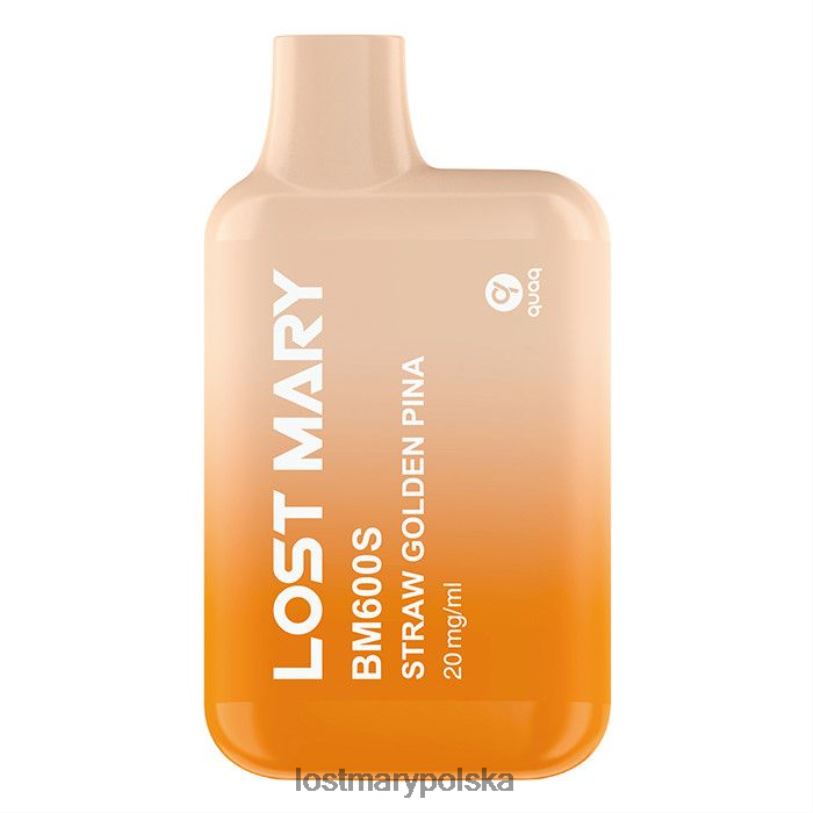 LOST MARY Vape Opinie - jednorazowy waporyzator Lost Mary BM600s 20 mg słomkowa złota pina L4FV170
