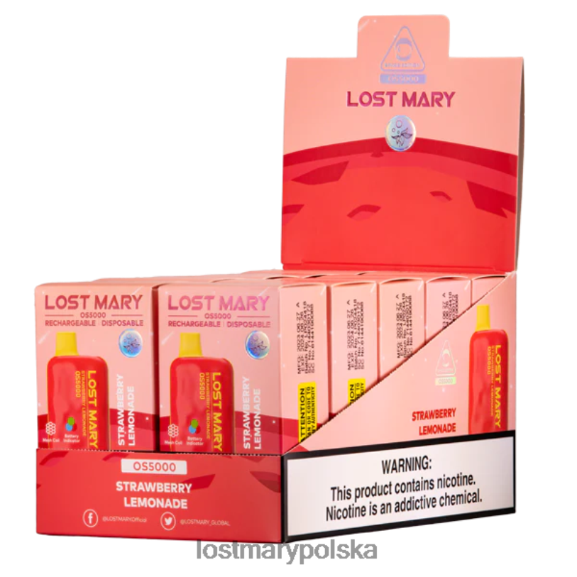 LOST MARY Cena - zgubiłem Mary Os5000 Lemoniada truskawkowa L4FV68