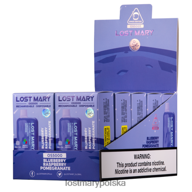 LOST MARY Polska - zgubiłem Mary Os5000 jagoda malina granat L4FV83