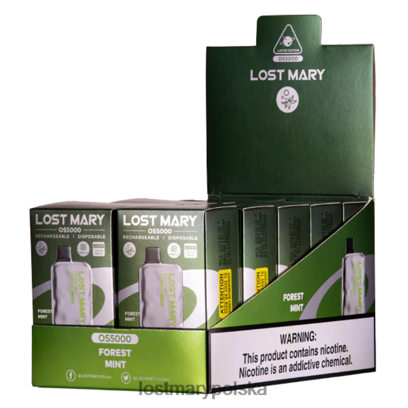 LOST MARY Vape Cena - stracił połysk Mary Os5000 mięta leśna L4FV29