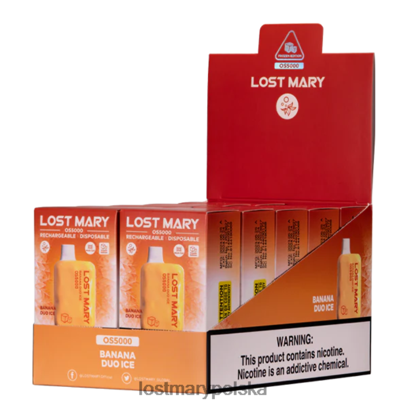 LOST MARY Vape Flavours - zgubiłem Mary Os5000 lód w duecie bananowym L4FV2