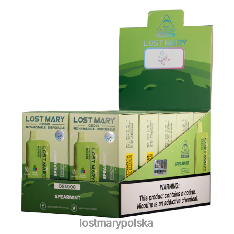 LOST MARY Vape Flavours - zgubiłem Mary Os5000 mięta L4FV62