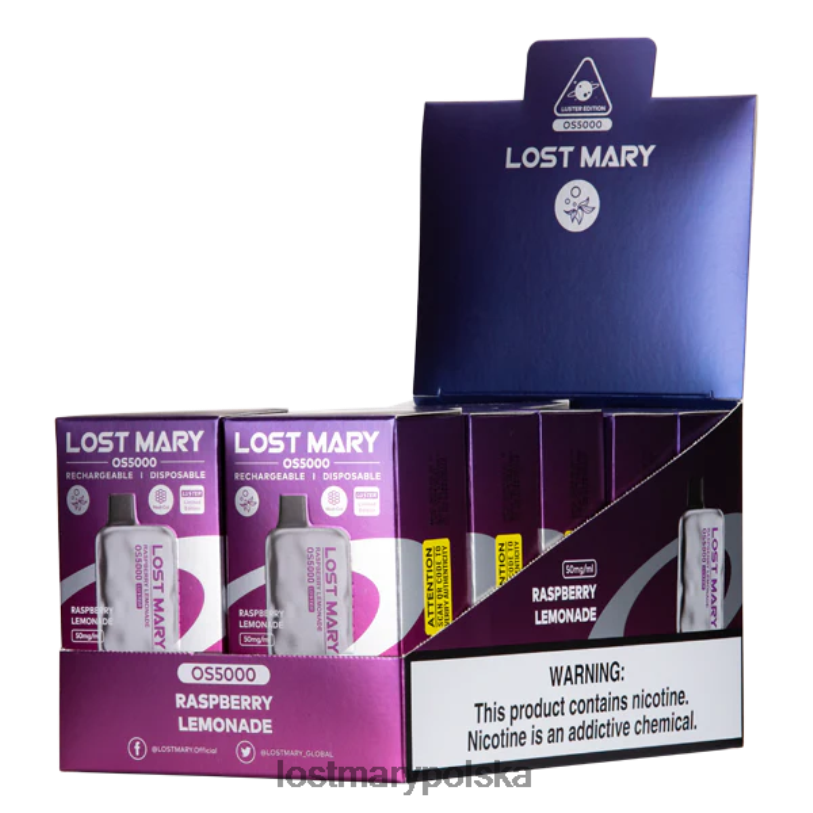 LOST MARY Vape Opinie - stracił połysk Mary Os5000 Malinowa lemoniada L4FV60