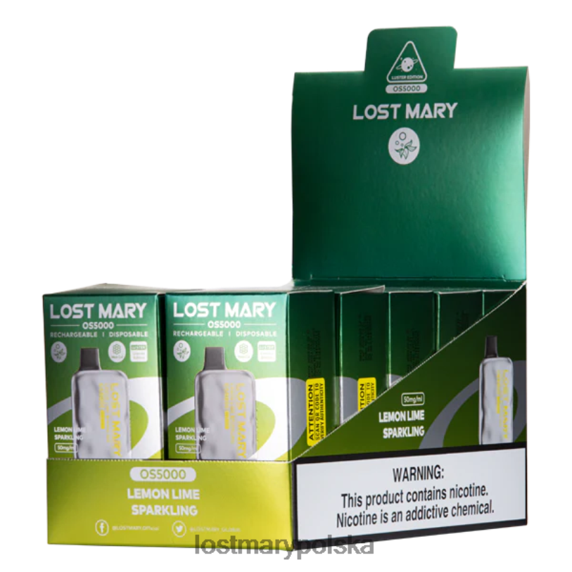 LOST MARY Vape Polska - stracił połysk Mary Os5000 cytrynowo-limonkowy musujący L4FV41