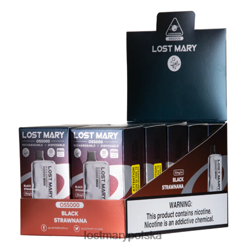 LOST MARY Vape Polska - stracił połysk Mary Os5000 czarna słomka L4FV11